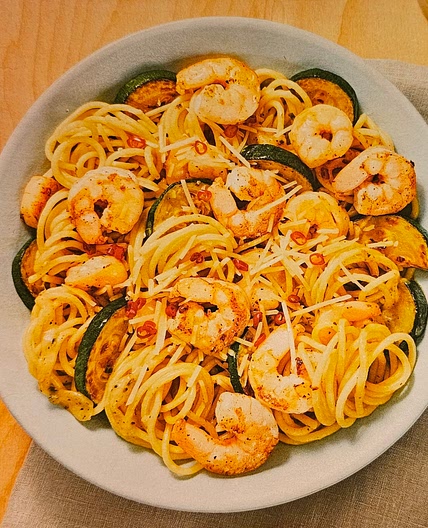 Garlic Shrimp Spaghetti