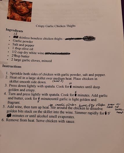 Crispy Garlic Chicken Thighs