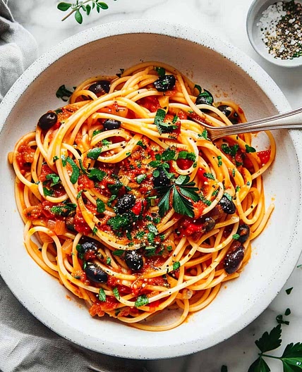 15 Minute Puttanesca Pasta Recipe