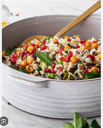 Brown Rice & Pomegranate Salad