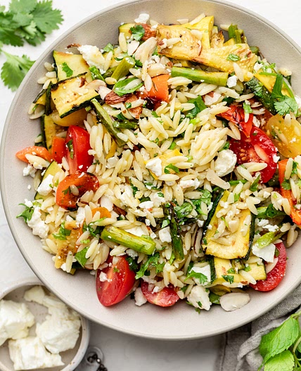 Grilled Vegetable Orzo Pasta Salad