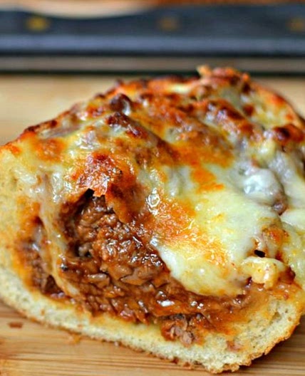 Cheesy Steak Stuffed French Bread - recipes