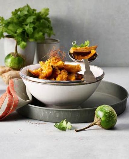 Indisches Auberginen-Aprikosen-Curry