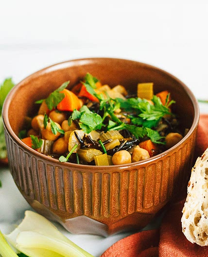 Chickpea and Wild Rice Soup