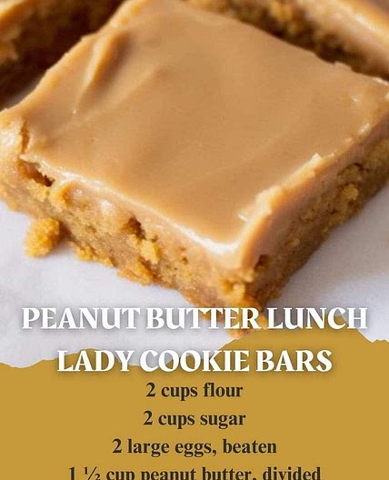 Peanut Butter Lunch Lady Cookie Bars