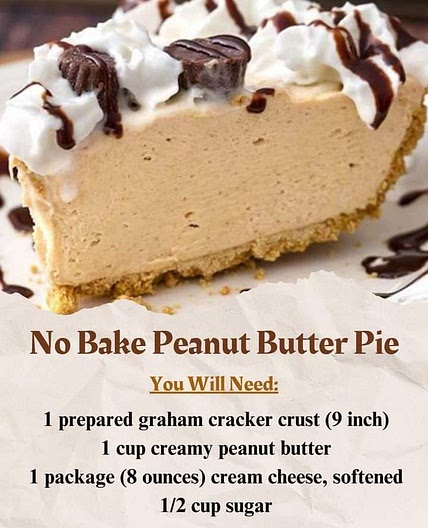 No Bake Peanut Butter Pie
