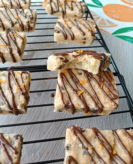 Chocolate Orange Shortbread Bars
