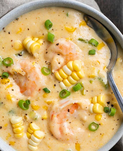 Shrimp and corn soup