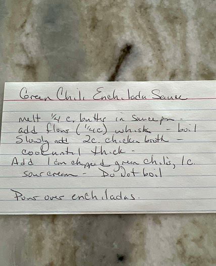 Green Chili Enchilada Sauce