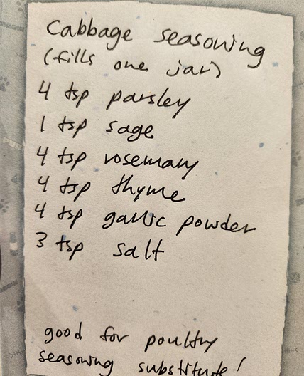 Cabbage Seasoning