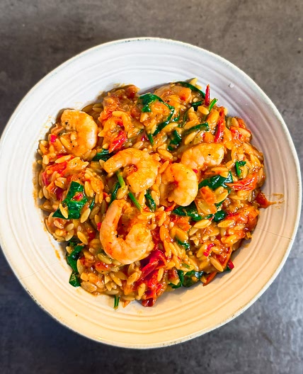 Healthy Shrimp Tomato Orzo