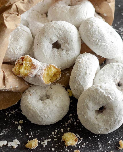 Mini Powdered Sugar Doughnuts