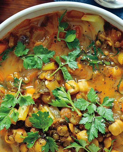 Spiced Beef Soup with Chickpeas and Vegetables