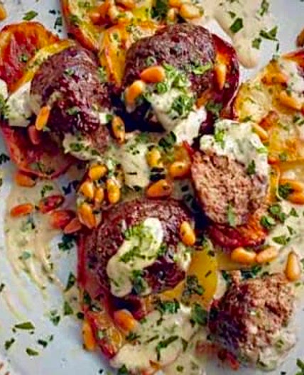 Siniyet Kafta B’ Tahini (Meatballs & Tahini Bake)