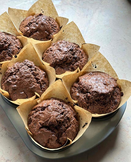 Double chocolate muffins 🤎🧸