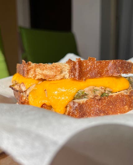 Tuna melt sandwich