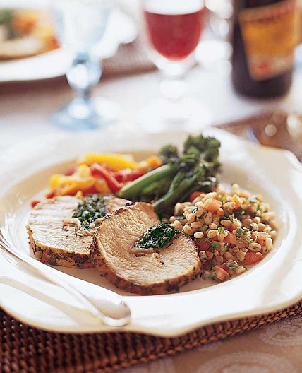 Pork Loin Stuffed with Spinach and Parmesan 