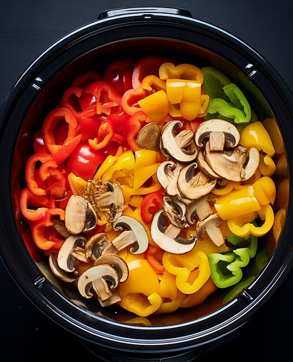 Crockpot Chicken Philly Cheese steak