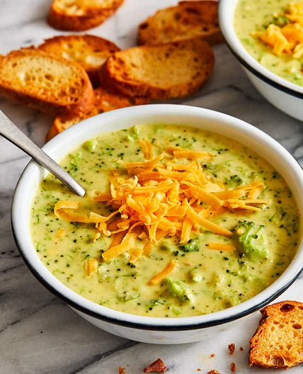 Broccoli Cheddar Soup - Healthier