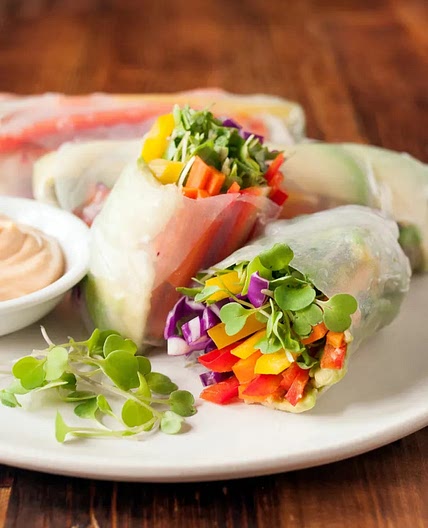 Rainbow Veggie Spring Rolls