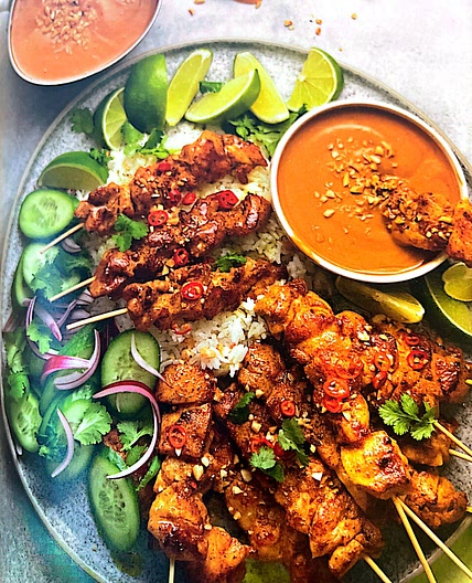 Thai Chicken Satay Skewers