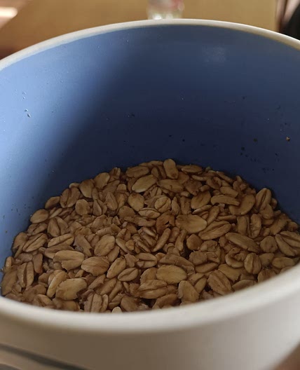 Porridge della sera prima al caffe
