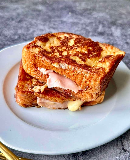 Cheese and Ham Stuffed French toast