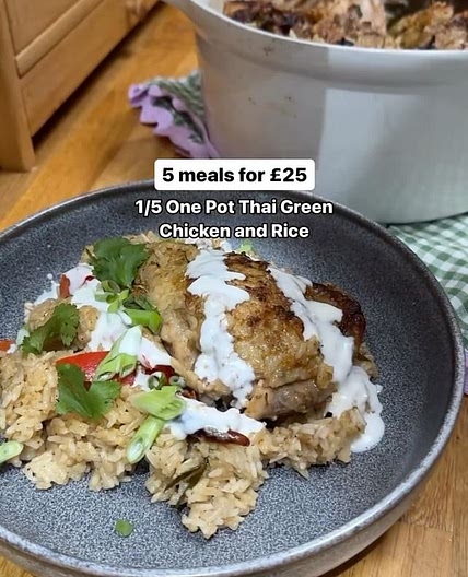 One Pot Thai Green Chicken and Rice