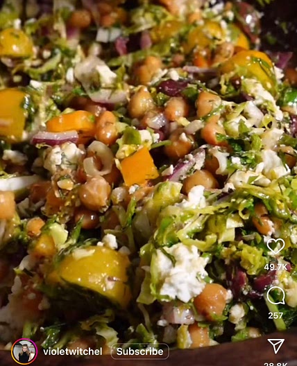 Roasted brussel sprout salad 