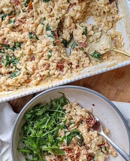 Cheat's Baked Boursin &amp; Tomato Risotto