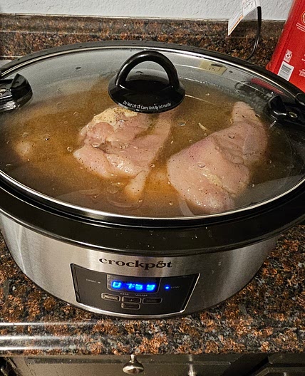 Crock Pot: shredded chicken