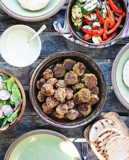 GREEN PEA AND CHICKPEA RISSOLES