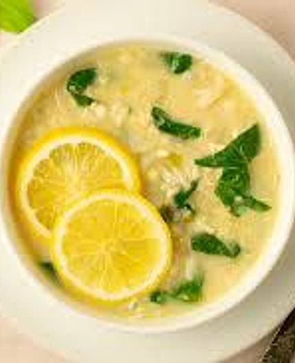 Creamy lemon soup