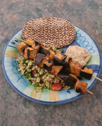Shawarma Eggplant Skewers