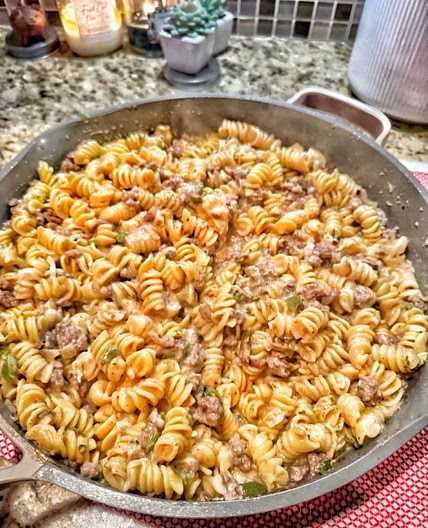 Philly Cheesesteak Pasta