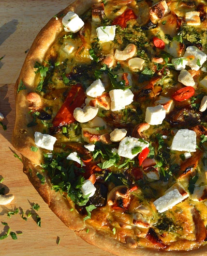 Roasted Vegetable Tart with Feta and Cashew Nuts - Welcome To Palestine
