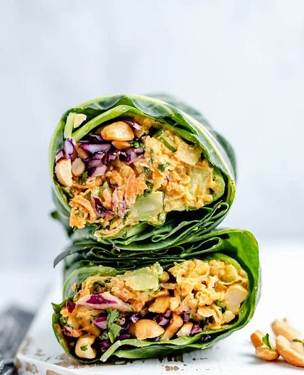 Rainbow Chickpea Salad Wraps