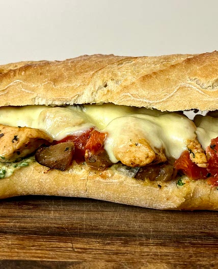 Chicken eggplant sandwich 