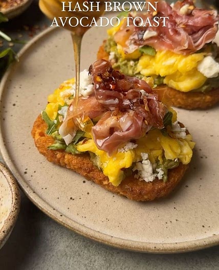 Loaded Hash Brown Toasts