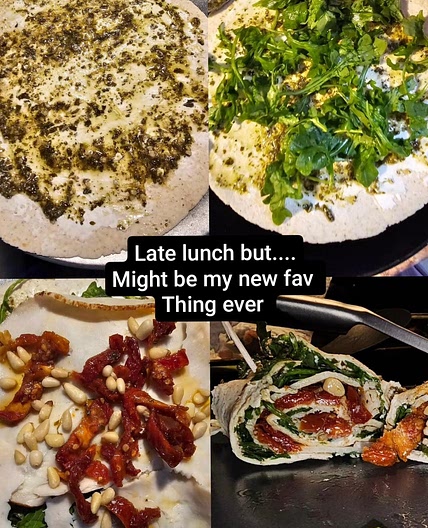 Chicken Pesto Wrap with Arugula