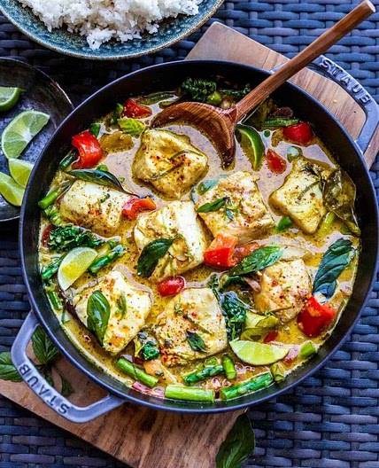Coconut Curry Fish with Green Beans