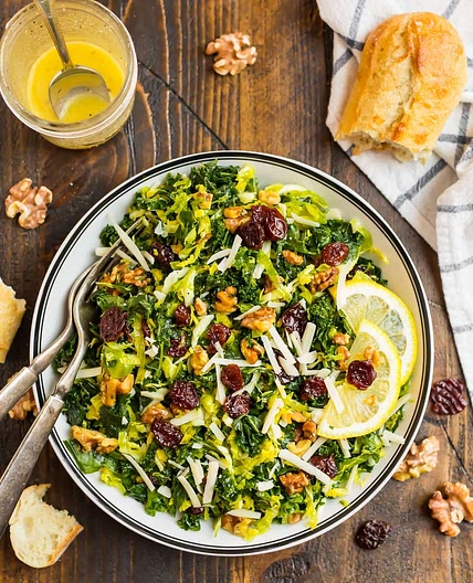 Kale and Brussels Sprouts Salad - Well Plated by Erin