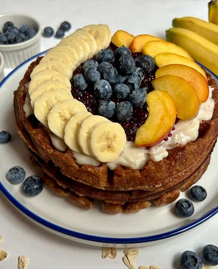 Banana Oat Waffles (Gluten-Free)