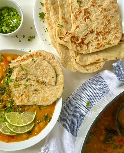 Homemade Yogurt-Free Naan