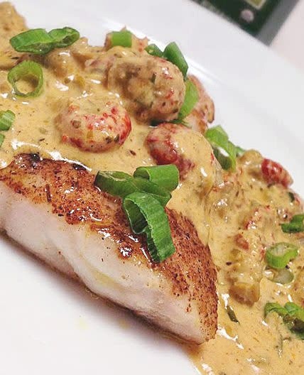 Pan Fried Catfish With A Crawfish Cream Sauce
