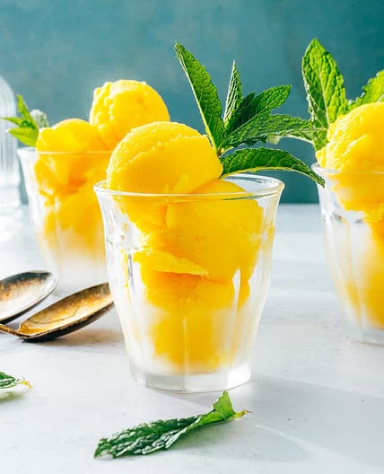 Mango sorbet