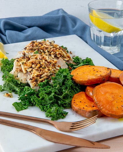 Slow Cooker Cajun Barramundi with Kale and Sweet Potatoes