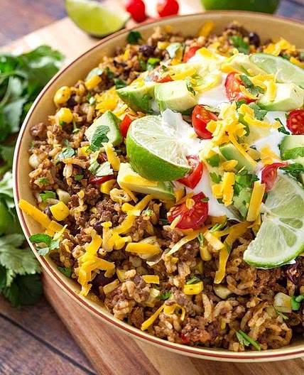Instant Pot Tex-Mex Beef Bowls