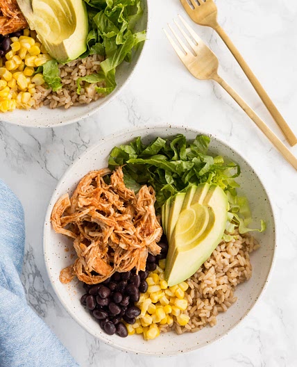 Instant Pot BBQ Pulled Chicken Bowls
