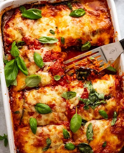 Italian One-Pan Roasted Eggplant Parmigiana